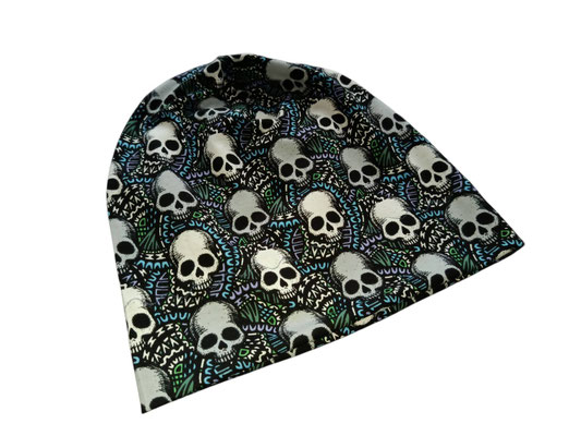 SaSch SelbstgefertigtesausSchwaben Selbstgefertigtes aus Schwaben Sarah Schäuble Handarbeit handmade selbstgemacht Mütze Beanie Totenkopf Totenköpfe skulls