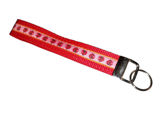 SaSch SelbstgefertigtesausSchwaben Selbstgefertigtes aus Schwaben Sarah Schäuble Handarbeit handmade selbstgemacht Schlüsselband Schlüsselanhänger Marienkäfer
