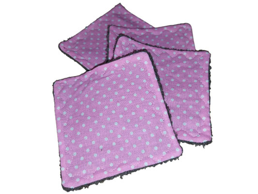 SaSch SelbstgefertigtesausSchwaben Selbstgefertigtes aus Schwaben Sarah Schäuble Handarbeit handmade selbstgemacht Abschminkpads MiniWaschlappen Waschlappen Punkte gepunktet