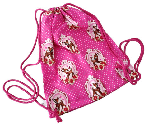 SaSch SelbstgefertigtesausSchwaben Selbstgefertigtes aus Schwaben Sarah Schäuble Handarbeit handmade selbstgemacht Turnbeutel Kinderturnbeutel Beutel Sportbeutel Rucksack Kinderrucksack Reh Rehe Bambi