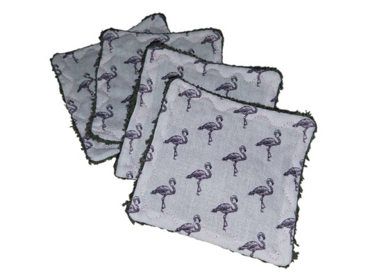 SaSch SelbstgefertigtesausSchwaben Selbstgefertigtes aus Schwaben Sarah Schäuble Handarbeit handmade selbstgemacht Abschminkpads MiniWaschlappen Waschlappen Flamingo 