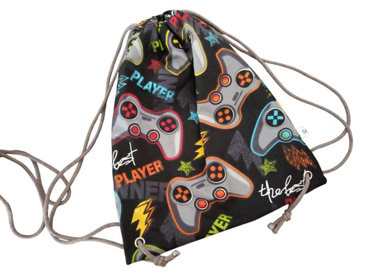SaSch SelbstgefertigtesausSchwaben Selbstgefertigtes aus Schwaben Sarah Schäuble Handarbeit handmade selbstgemacht Turnbeutel Kinderturnbeutel Beutel Sportbeutel Rucksack Kinderrucksack Gaming Gamer Player Spielekonsole