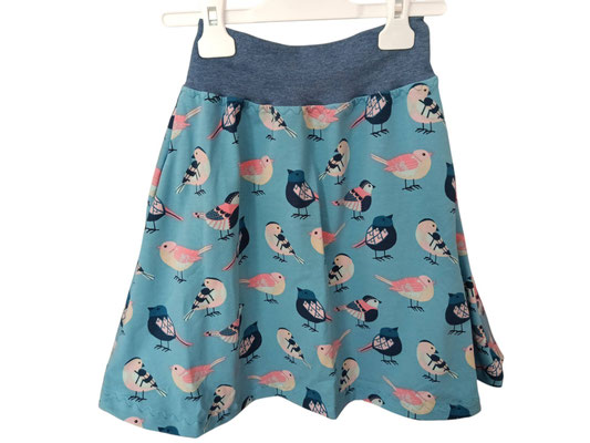 SaSch SelbstgefertigtesausSchwaben Selbstgefertigtes aus Schwaben Sarah Schäuble Handarbeit handmade selbstgemacht Rock Jerseyrock Sommerrock Kinderrock Vogel Vögel