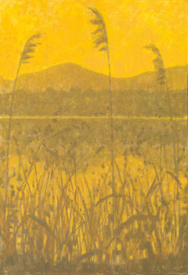 Herbstliches Ufer, 1997, Öl/Leinwand, 130 x 80 cm