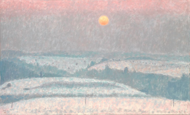 Winterabend, 1998, Öl/Leinwand, 90 x 140 cm