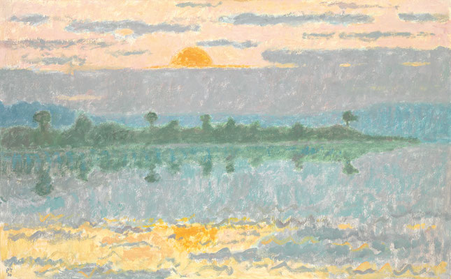 Sommerabend, 1970, Öl/Leinwand, 83 x 132 cm