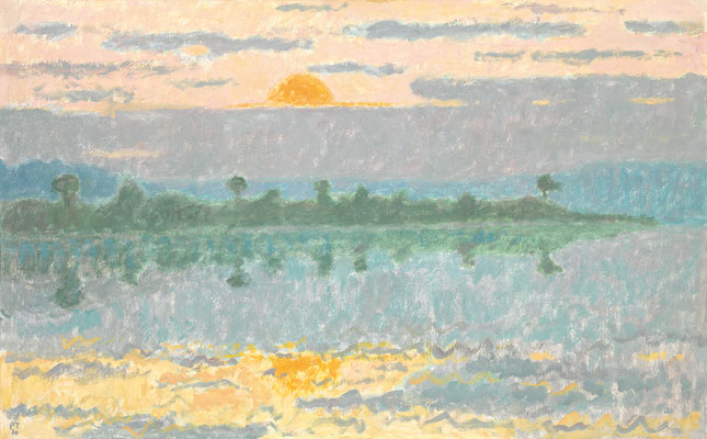 Sommerabend, 1970, Öl/Leinwand, 83 x 132 cm