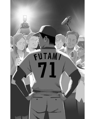 CLIENT:祥伝社  月刊「小説NON」の本城雅人著「二律背反」（第1話）挿絵担当しました  2022/Aug.