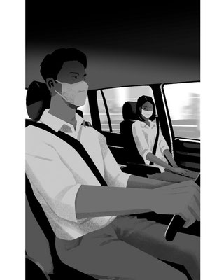 CLIENT:祥伝社  月刊「小説NON」の本城雅人著「二律背反」（第2話）挿絵担当しました  2022/Sep.