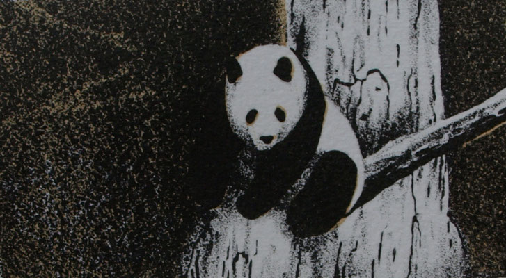 Panda 7x12cm, litho oplage 30