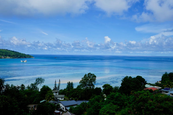 Anse la Mouche, Mahé. Blick aus unserer Unterkunft