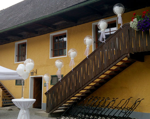 Hochzeitsdekoration im Golfhotel Murhof in Frohnleiten Hochzeitsdeko Ballons