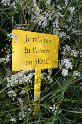 ©IDfer, Etiquette de jardin décorative Happiness SEME_jaune