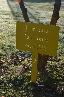 ©IDFER, étiquette de jardin Happiness SEME jaune