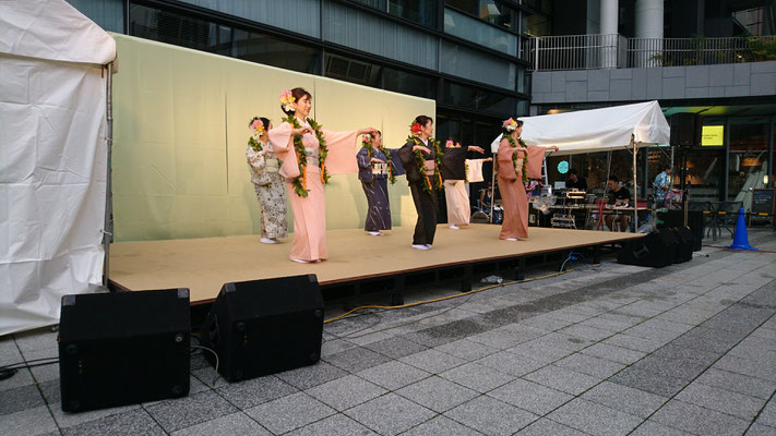 夏祭り　福島常磐温泉の若女将のフラです