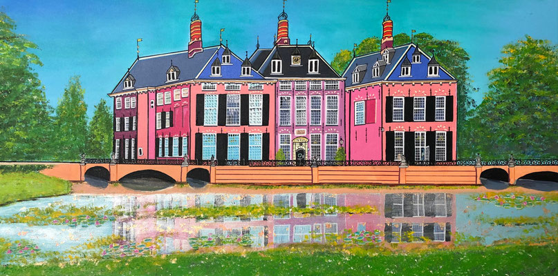 VOORSCHOTEN, KASTEEL DUIVENVOORDEN 60x120 VERKOCHT. ALS GICLEE (=GECERT.REPRODUCTIE OP LINNEN)  EUR 375