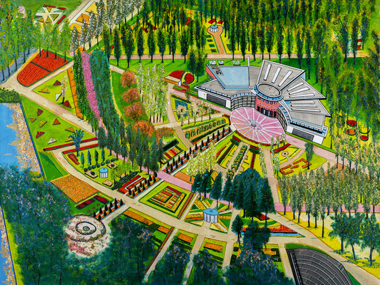 KEUKENHOF 90x120 - VERKOCHT. ALS GICLEE (= GECERT. REPRODUCTIE OP LINNEN) 425 EURO