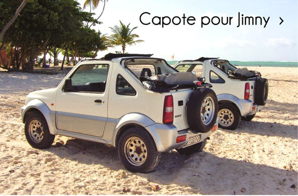 suzuki jimny cabrio avec bache retirée