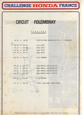 Horaires (doc. J.Faucon)