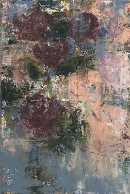 Acrylfarbe und Ölpastellkreide auf Leinwand 60 x 90 cm 