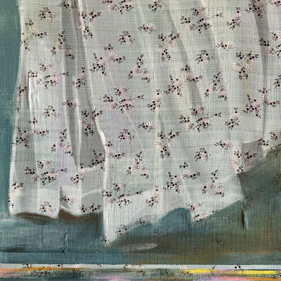 was bleibt 6 Acrylfarbe auf Textil 60x60 cm