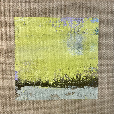 Acrylfarbe auf Jute 20 x 20 cm