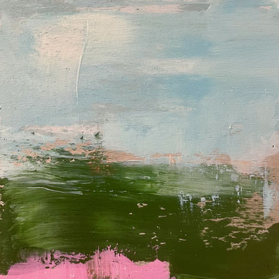 Acrylfarbe auf Holzkörper 15x15 cm