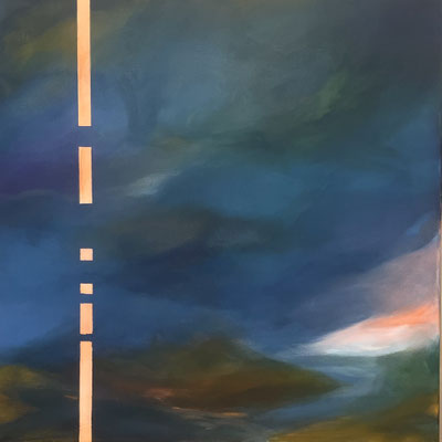 LUFT mit Störung Acrylfarbe auf Leinwand 70x70 cm
