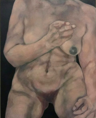 Selfie, 2007, acrilico su tavola, 70x50