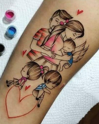 Tattoo Ideen Familie Frau