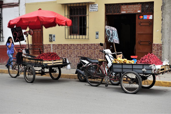 Fresas im Angebot. Cajamarca.