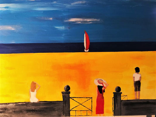 WAITING FOR ACRYL AUF LEINWAND  115cm x 75cm