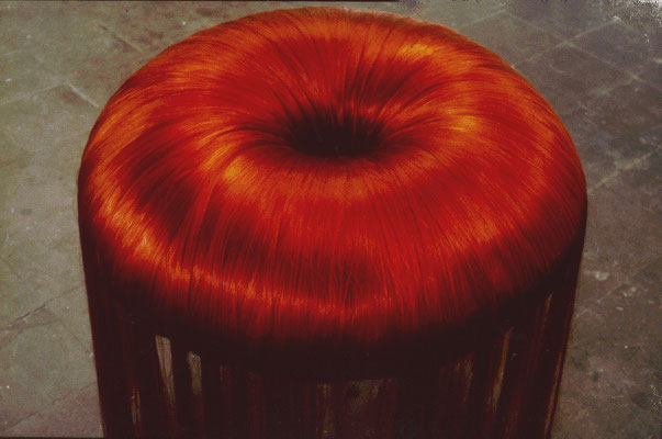 Objekte aus menschlichem Haar von Asti Pfannkuch