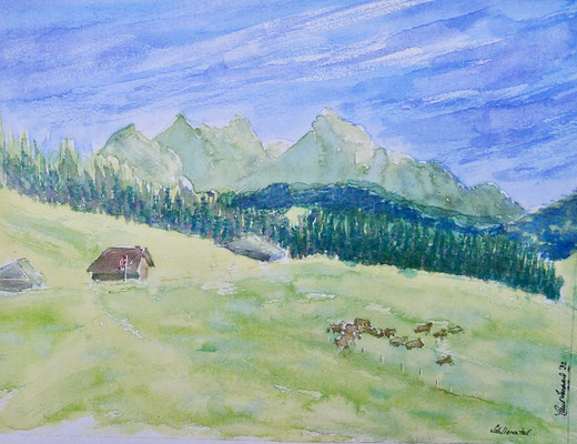 Schlierental, Aquarell, watercolour von Paul Townend