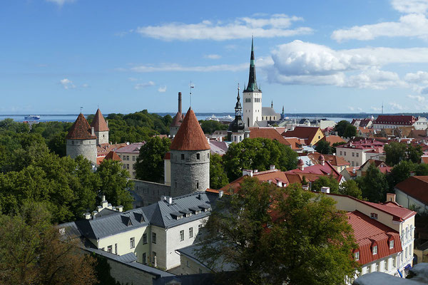 Postkarten-Blick auf das alte Tallinn