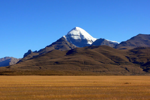 Mount Kailash (6718m.) is de heiligste berg van Tibet