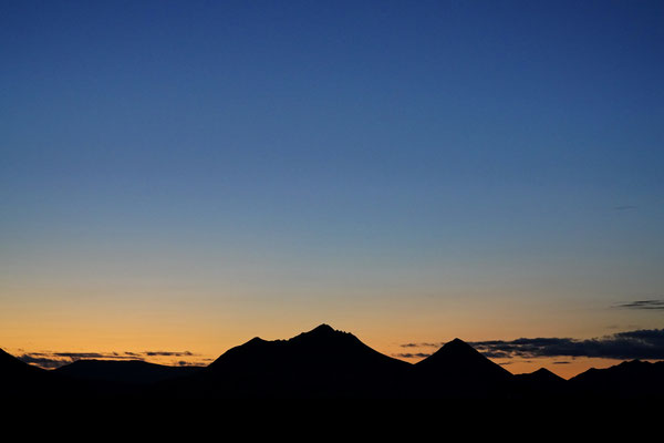 Zonsondergang in Möðrudalur