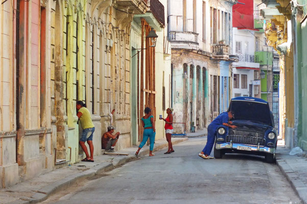 Straatbeeld in Havana