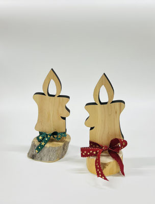 Kerze Mini ; € 19.- ; 17cm; INFO: Holz ist ein Naturprodukt, daher können Abweichungen vorkommen.