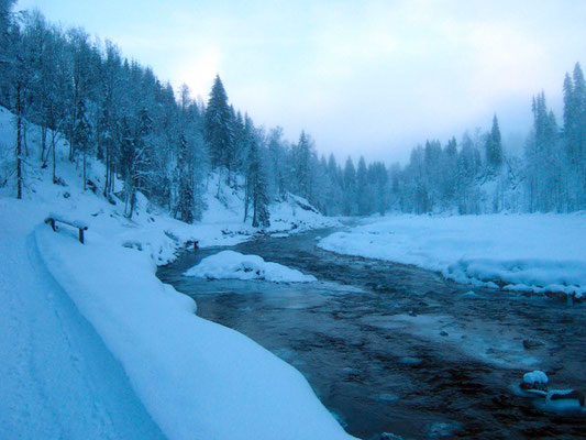 Breitach im Winter im Kleinwalsertal