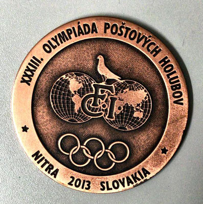 Medaille der Brieftauben-Olympiade 2013 Nitra