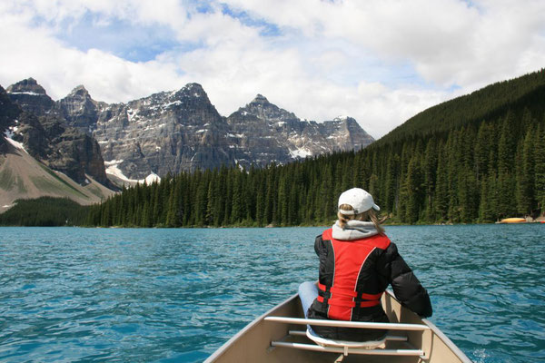 Bootsfahrt, Moraine Lake, Banff National Park, Kanada