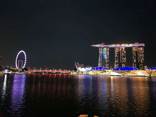 Hotel Marina Bay Sands, Art Science Museum, Singapore Flyer, Singapur