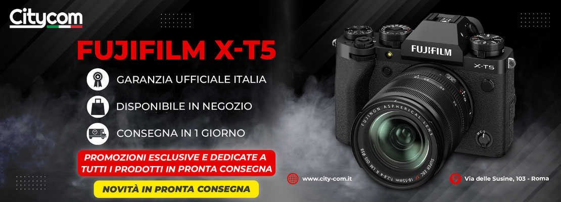 Fujifilm X-T5 Banner Design for City-com.it - It is my personal work for an existing business where I work as a graphic designer (https://city-com.it/) - Copyright 2023