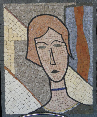 mosaïque pierre selon modiglianni