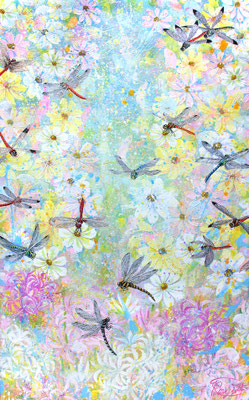 『 compassionate 』acrylic, 24k gold-leaf, platinum-leaf, mixed-media on canvas (80×50×3.5cm)