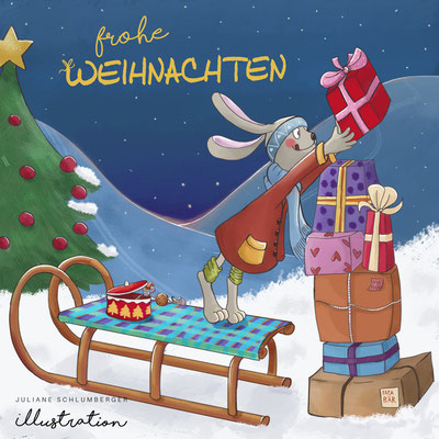 Illustration Juliane Schlumberger Weihnachtskarte