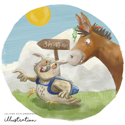 Illustration Juliane Schlumberger Esel Manni