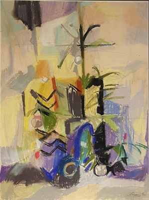 Bloemenvaas_2 (Den Haag, 1960), pastel, 49x36cm