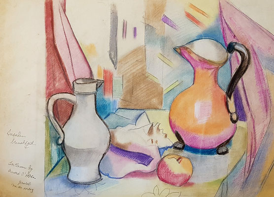 Lunchtijd (Parijs, 1947), pastel, 38x46 cm, bij André Lhote thuis